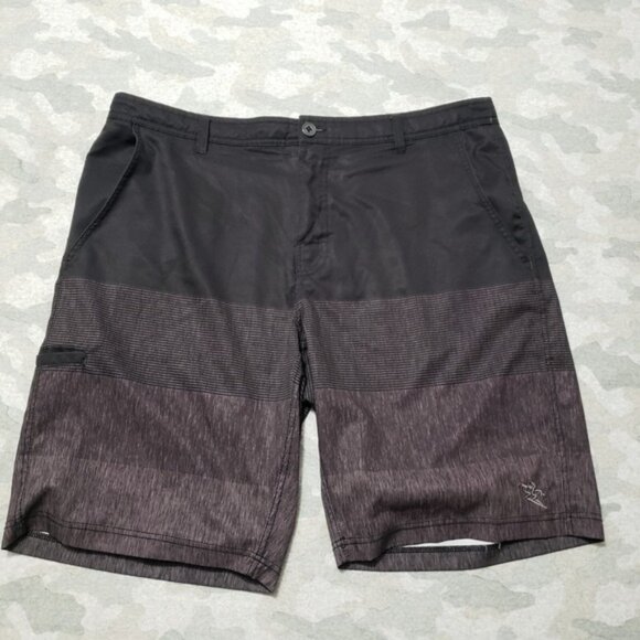 Hybrid Collection Shorts Mens 38 Black Pockets Swim - Picture 1 of 8